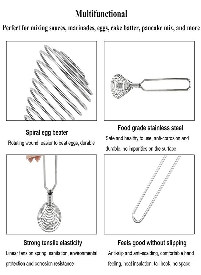 LUFMWCWD Stainless Steel Spring Coil Whisk Wire Whip Cream Egg Beater Gravy Cream Hand Mixer Kitchen Tool Accessories For Mixing, Blending, Beating, Stirring, Cooking - Image 4