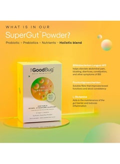 The Good Bug Rescue SuperGut Powder for Constipation Relief & Irritable Bowel Syndrome Pre And Probiotic Supplement for Men & Women, 5 Billion CFU of Clinically Proven Strains - 30 Days Pack  - Image 4