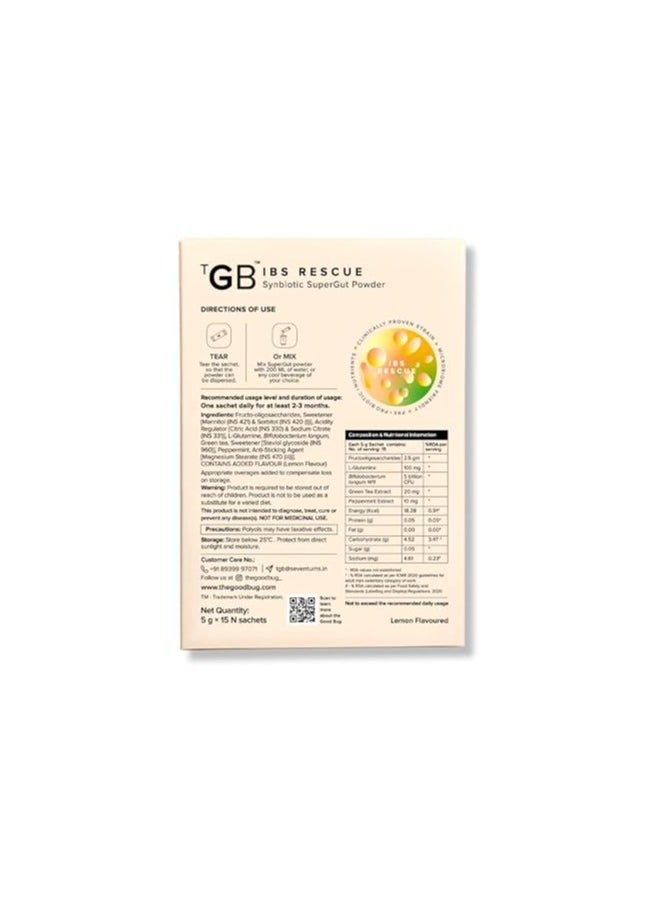 علة جيدة مسحوق Good Bug IBS Rescue SuperGut لتخفيف الإمساك ومتلازمة القولون العصبي | مكمل ما قبل البروبيوتيك للرجال والنساء | 5 مليار وحدة تشكيل مستعمرة من السلالات المثبتة سريريًا | باقة 30 يومًا  - Image 2