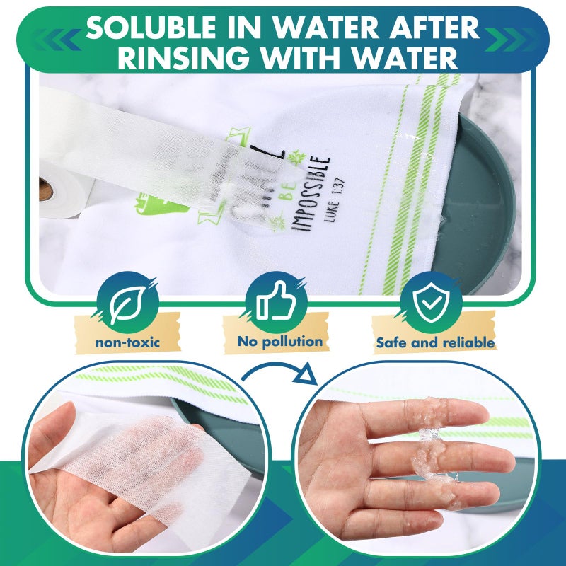 Breling شريط بريلينغ للخياطة 2 1/2 بوصة 25 ياردة من قصاصات القماش قابل للذوبان في الماء شريط خياطة بزاوية لسهولة التثبيت (2 لفة) - Image 3