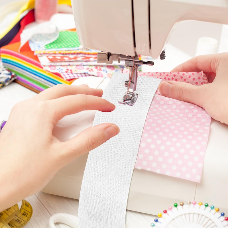 Breling شريط بريلينغ للخياطة 2 1/2 بوصة 25 ياردة من قصاصات القماش قابل للذوبان في الماء شريط خياطة بزاوية لسهولة التثبيت (2 لفة) - Image 4