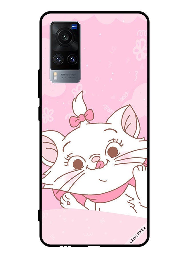 Covernex Protective Case Cover For Vivo X60 Cat Pink Hairclip - Image 1