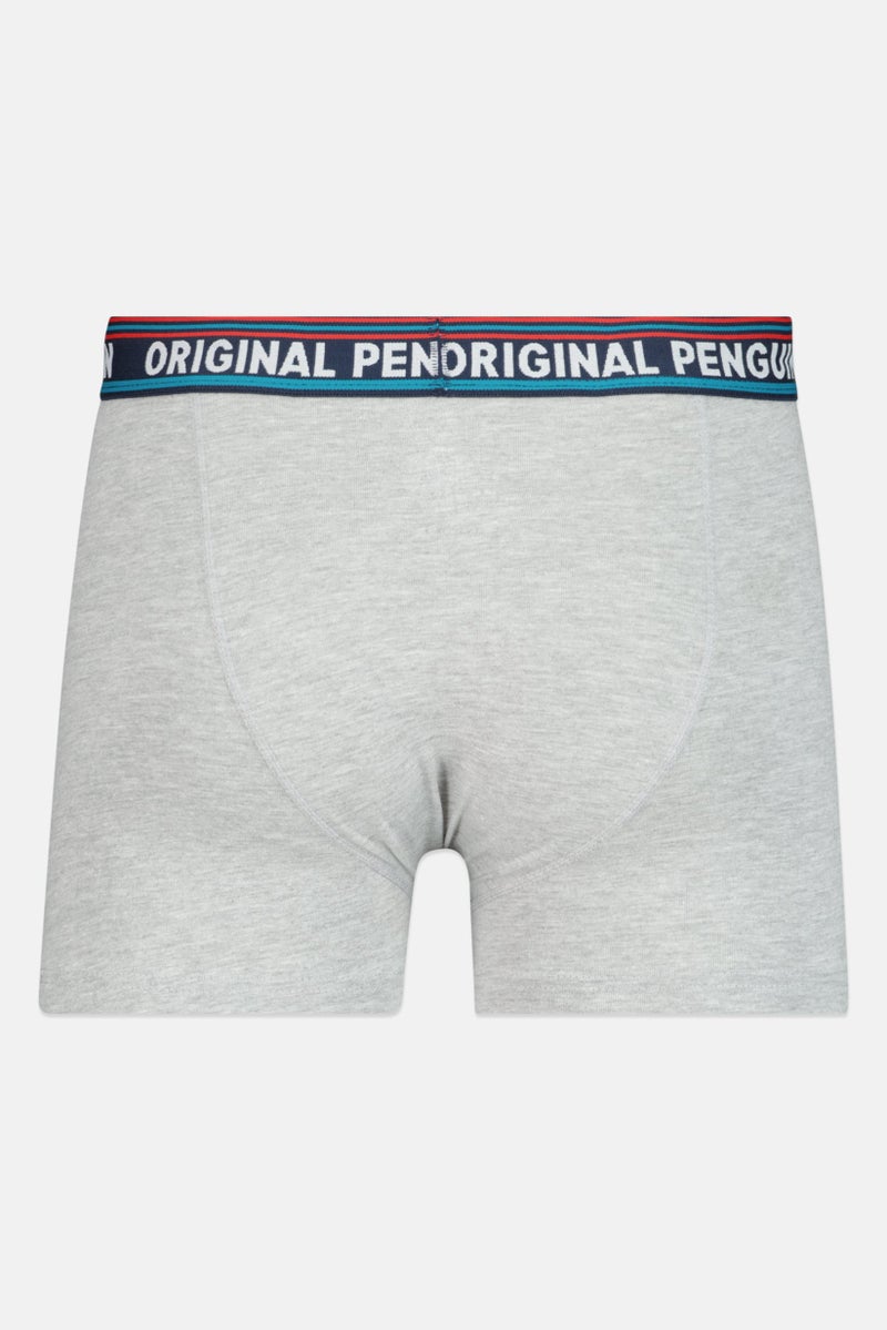 Original Penguin Men 3 Pieces Brand Logo Trunks, Navy/Red - Image 3