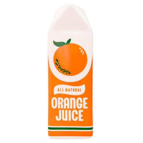 ban.do Vintage Inspired Orange Juice Vase, The Original Rise and Shine Decorative Ceramic Vase, OJ Carton, Retro/Unique/Eclectic/Novelty Accent for Home/Kitchen/Office, Orange Juice - Image 2