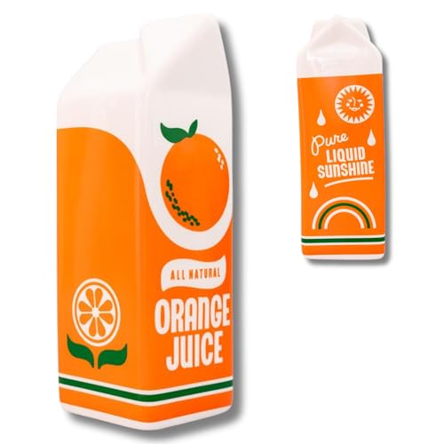 ban.do Vintage Inspired Orange Juice Vase, The Original Rise and Shine Decorative Ceramic Vase, OJ Carton, Retro/Unique/Eclectic/Novelty Accent for Home/Kitchen/Office, Orange Juice - Image 1