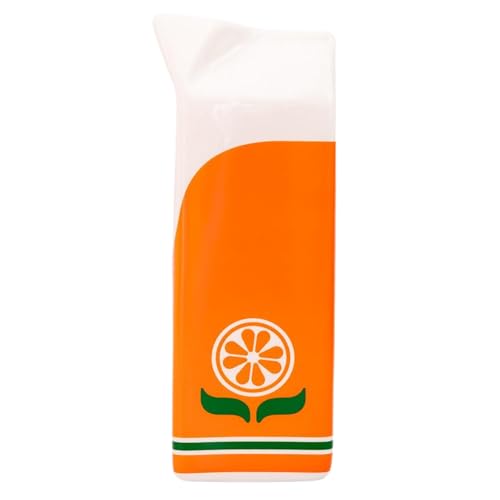 ban.do Vintage Inspired Orange Juice Vase, The Original Rise and Shine Decorative Ceramic Vase, OJ Carton, Retro/Unique/Eclectic/Novelty Accent for Home/Kitchen/Office, Orange Juice - Image 4