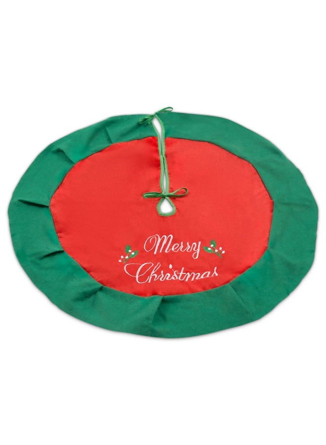 تنورة شجرة عيد الميلاد سجادة شجرة  مصنوعة قطيفة   الناعم الملمس للمنزل والمكتب وديكور العطلات تنورة شجرة الكريسماس 80 سم - Image 1