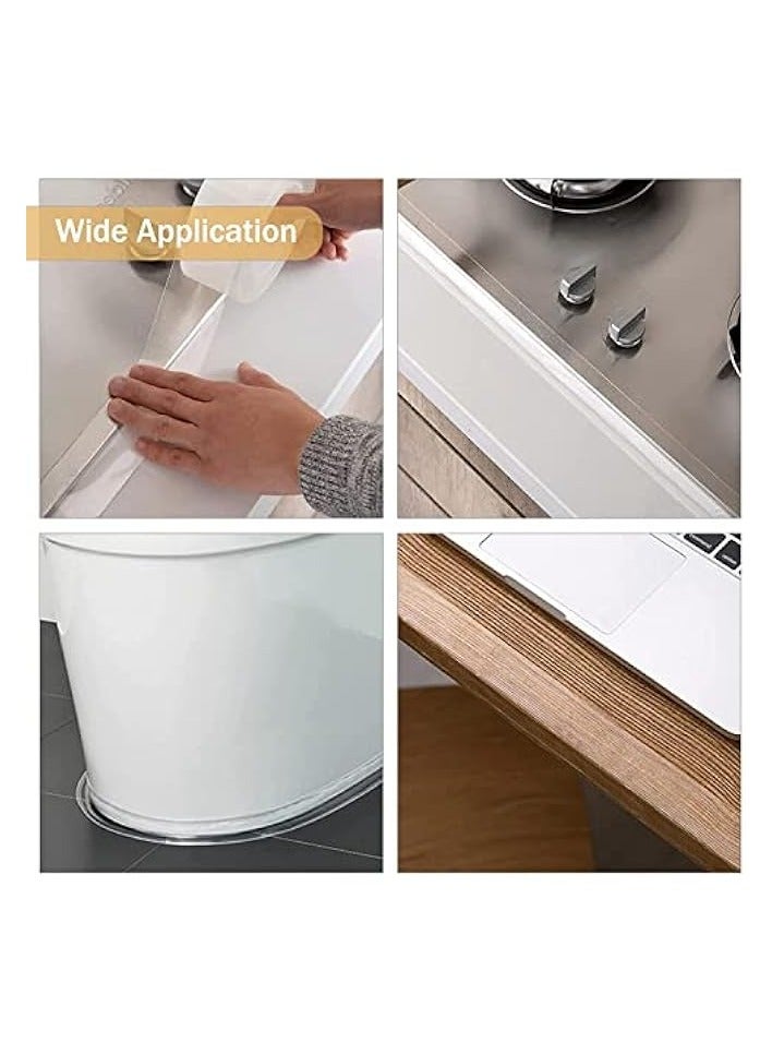 erorex Clear Caulk Tape Strip 2 Inch x 33 Feet, Thickened Self Adhesive Caulk Strip Sealant Tape Caulk Sealer, Waterproof Caulking Adhesive for Kitchen Sink Bathtub Bathroom Shower Toilet - Image 2