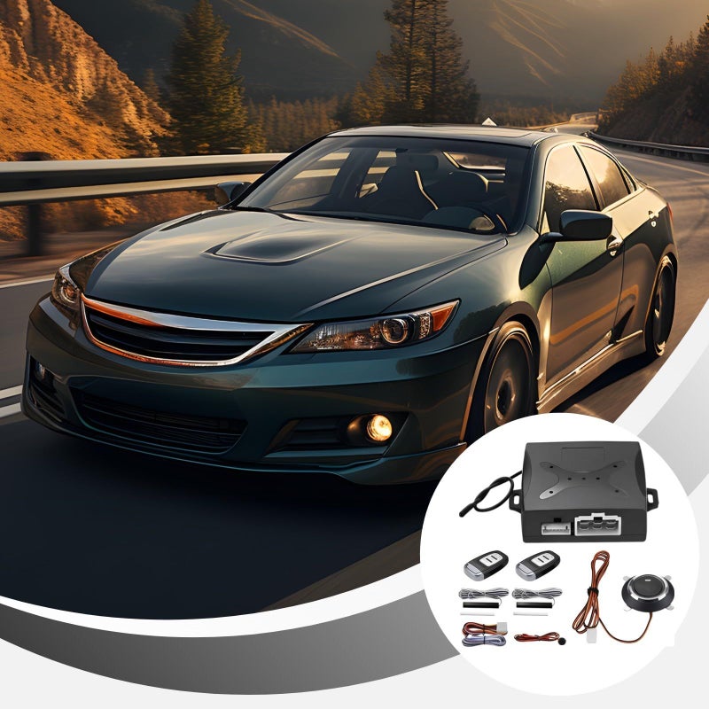 Universal Car Alarm with Remote Start Keyless Ignition 12V Security Kit Easy to Install Plastic Housing - Image 5