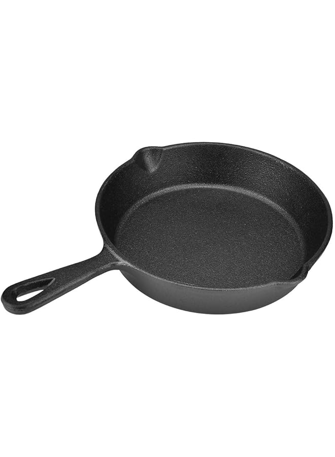Naroote مقلاة حديد زهر عتيقة غير لاصقة للشواء، التحميص، والطهي (20 سم) - Image 1