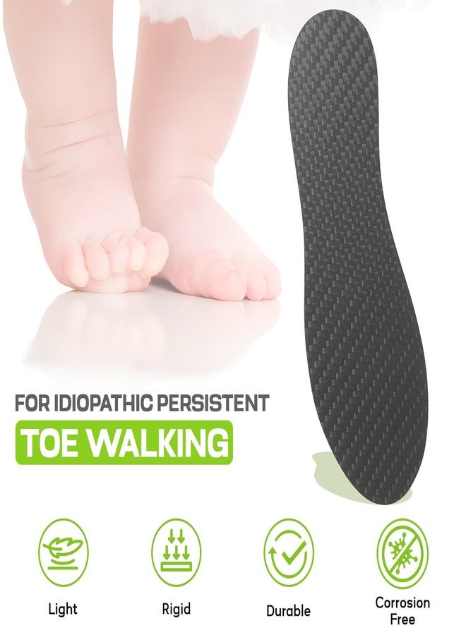 UBARONY Carbon Fiber Insole for Kids to Correct Children's Tip Toe Walking(1 Pair), Carbon Fiber Foot Plate for Healthy Walking Habits, Broken Toe or Foot Recovery, Rigid Shoe Insert for Toddlers and Big Kids - Image 4