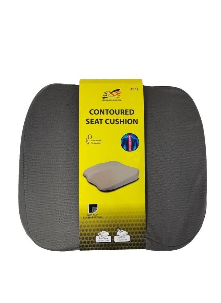 3XR - High Quality Pillow Seat Cushion, Contoured Seat Cushion Memory Foam Pillow  For Car Chair Home Office,1 Pcs Grey - Image 1