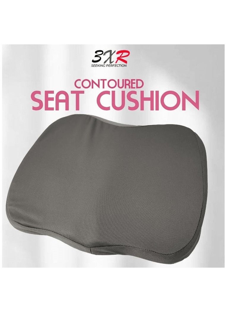 3XR - High Quality Pillow Seat Cushion, Contoured Seat Cushion Memory Foam Pillow  For Car Chair Home Office,1 Pcs Grey - Image 1