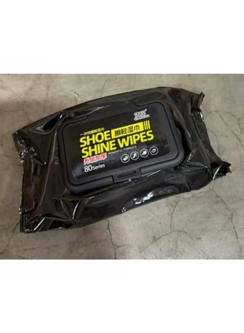 مناديل مبللة لتنظيف الاحذية - عبوة 80 منديل