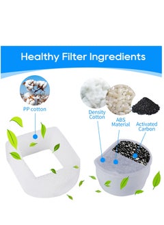 SYOSI Sponge Filter for Cat Fountain Replacement, Pet Water Fountain Foam Pre-Sponge Filter & Replacement Carbon Filters, Water Dispenser Filter Accessories for Pet Dog Cat Rabbit Drinking Fountain (8+8)  - Image 5