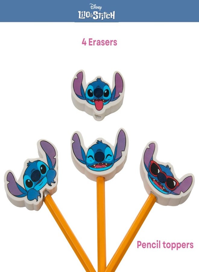 Innovative Designs Disney Stitch Eraser & Mechanical Pencil Set - 14-Piece Stationery Pack with 4 Character Erasers & 10 Mechanical Pencils 0.7mm Lead - Image 4