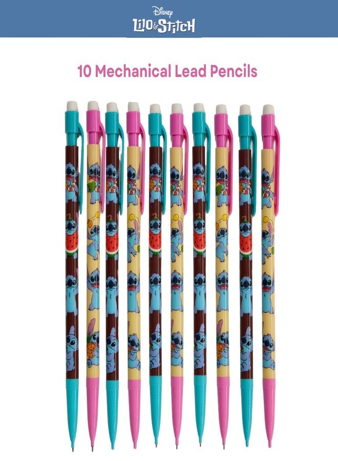Innovative Designs Disney Stitch Eraser & Mechanical Pencil Set - 14-Piece Stationery Pack with 4 Character Erasers & 10 Mechanical Pencils 0.7mm Lead - Image 2