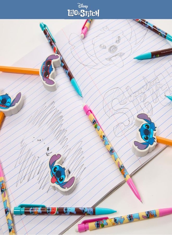Innovative Designs Disney Stitch Eraser & Mechanical Pencil Set - 14-Piece Stationery Pack with 4 Character Erasers & 10 Mechanical Pencils 0.7mm Lead - Image 5