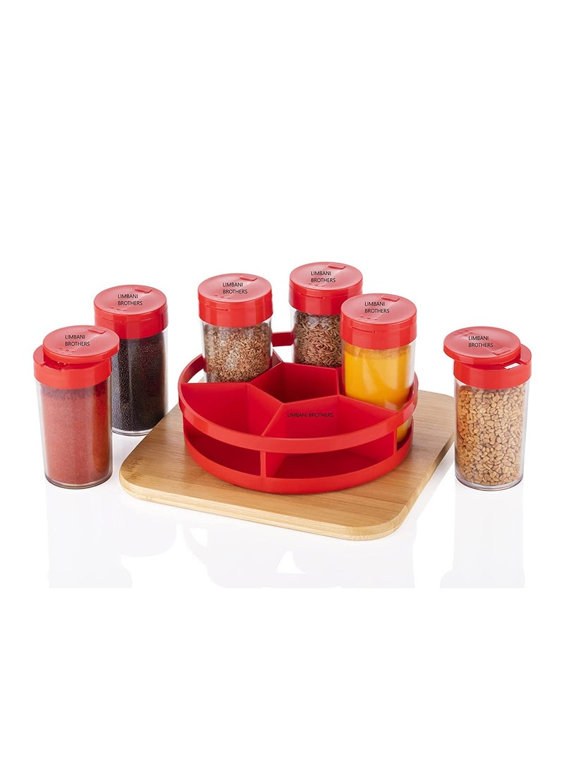 Cassarina Cassarina Kitchen 6pc Transparent Masala Box with Airtight Spice Storage Jar Multipurpose Masala Box Set for MasalaSpices  - Image 3
