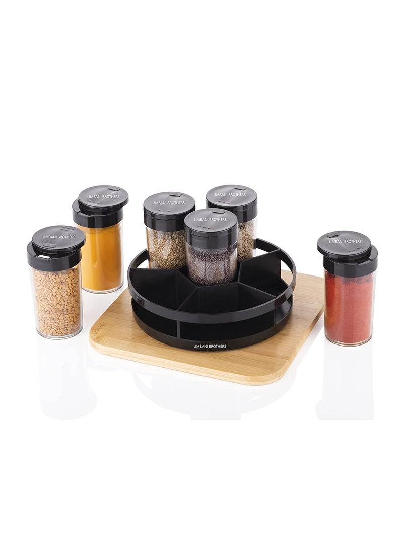 Cassarina Cassarina Kitchen 6pc Transparent Masala Box with Airtight Spice Storage Jar Multipurpose Masala Box Set for MasalaSpices  - Image 1