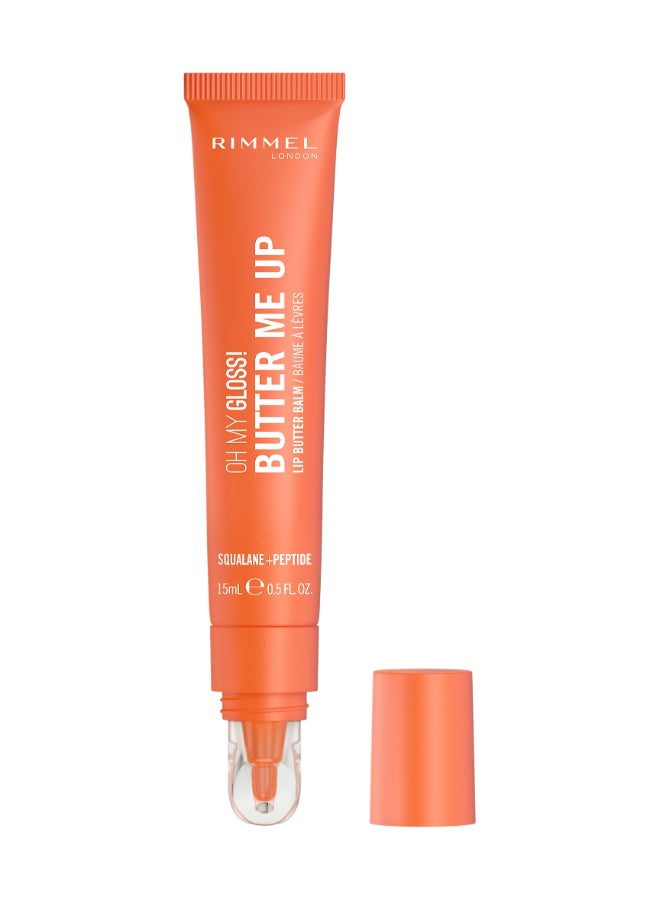 RIMMEL LONDON Oh My Gloss Butter Me Up Lip Butter Balm - 005 - Coral Breeze, 15ml - Image 1