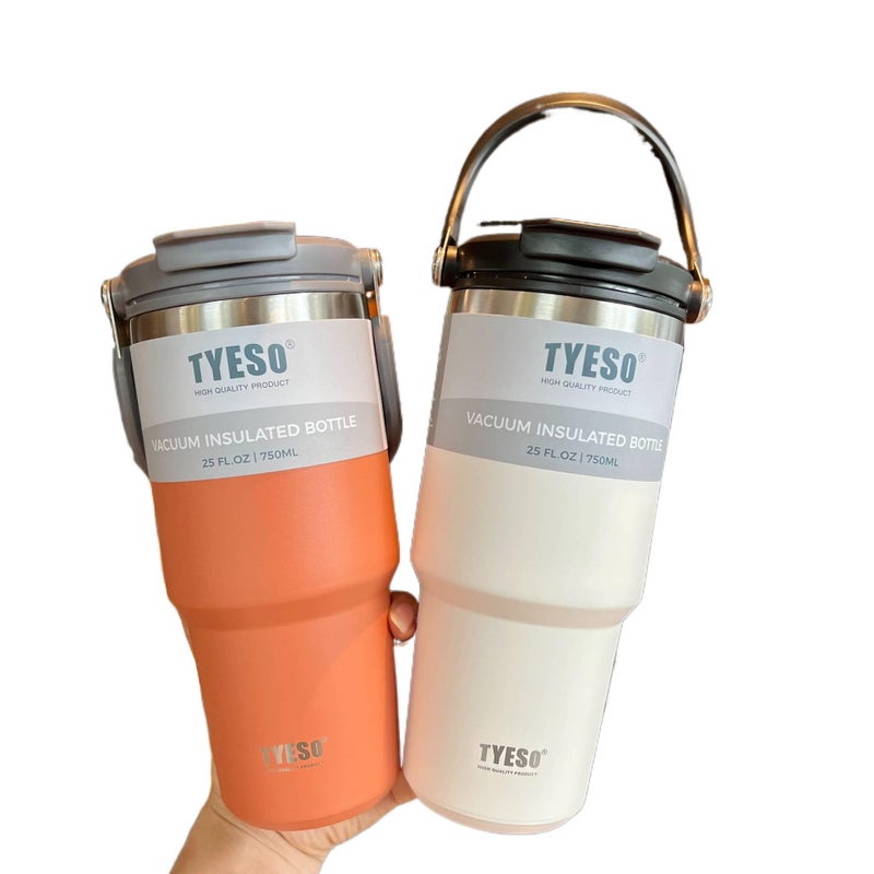 كوب قهوة للسفر بغطاء بشفاط ومناسب لحامل الأكواب من ستانلس ستيل وجدار مزدوج، 1050 ml، أخضر باللون الأخضر مع غطاء بقشة من الستانلس ستيل للاستخدام المنزلي للمكتب المنزلي - Image 2