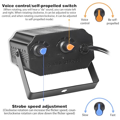 MADOWL 48Led Strobe Light Evictor Strobe Light for Halloween Mini Strobe Light Halloween Strobe Lights for Room Strobe Party Light Flashing Lights for Party - Image 2