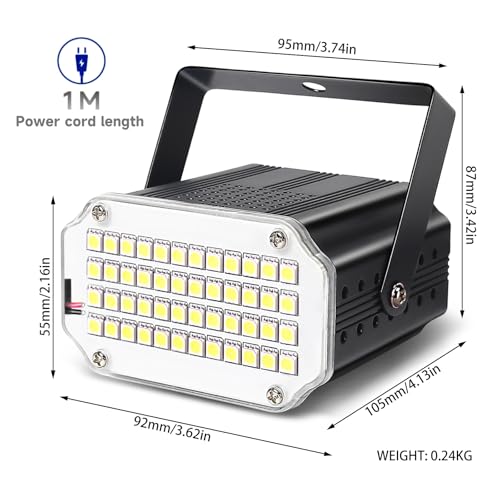 MADOWL 48Led Strobe Light Evictor Strobe Light for Halloween Mini Strobe Light Halloween Strobe Lights for Room Strobe Party Light Flashing Lights for Party - Image 4