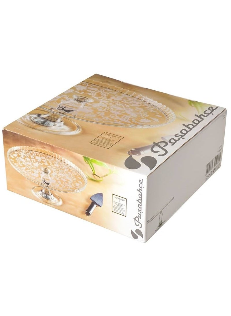 Paşabahçe حامل كعكة زجاجي دائري مرتفع باساباهتشي بروفانس 322 مم - Image 2