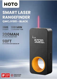 HOTO Smart Laser Distance Measure – 98ft (30m) Range, ±1/16" High Precision, Smart Bluetooth Sync with Mi Home App, OLED Display, USB-C Rechargeable, Ultra-Lightweight & Compact, Auto Shutdown, Multiple Unit Modes – Ideal for Home, Construction & DIY  - Image 1
