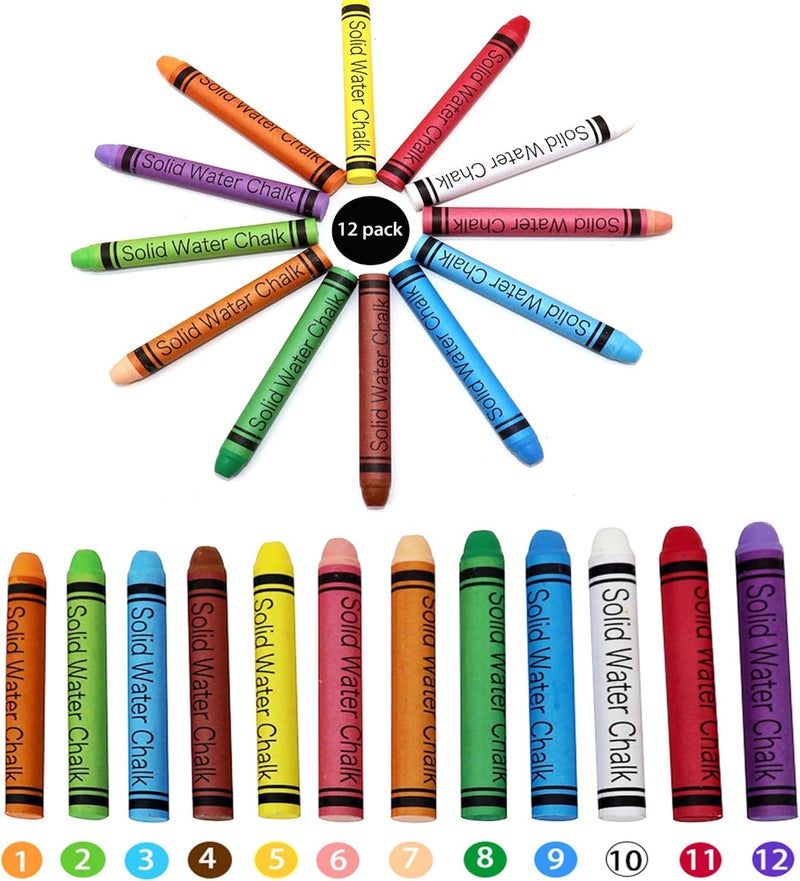 VOVCIG Upgrade Water-soluble Dustless Chalk,Color Dust-free Chalk That Can Be Cleaned with a Damp Cloth(12Pcs - Image 3