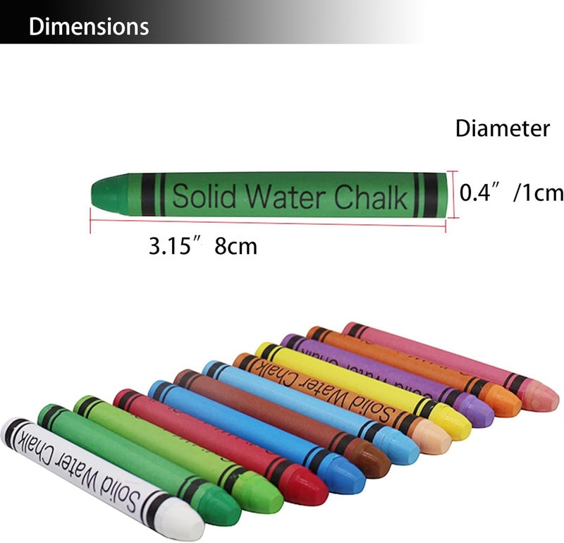 VOVCIG Upgrade Water-soluble Dustless Chalk,Color Dust-free Chalk That Can Be Cleaned with a Damp Cloth(12Pcs - Image 2