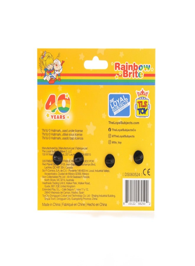 The Loyal Subjects Rainbow Brite 'Limited Edition' 4-Pack Glitter Enamel Pin Set with Rainbow Brite, Twink, Tickled Pink & Stormy Pins - Image 3