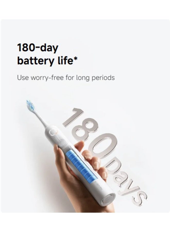 XIAOMI Oscillation Electric Toothbrush with Double Swing Angle Brushing Area Indicator 180-Day Battery Life IPX8 Waterproof 3 Cleaning Modes - Blue - Image 4