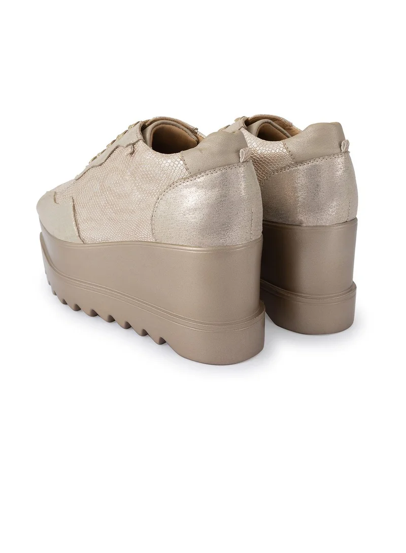 Anaar Anaar Groove Signature Wedge Sneakers, Womens Festive, Special Occasion and Partywear Premium Shoes