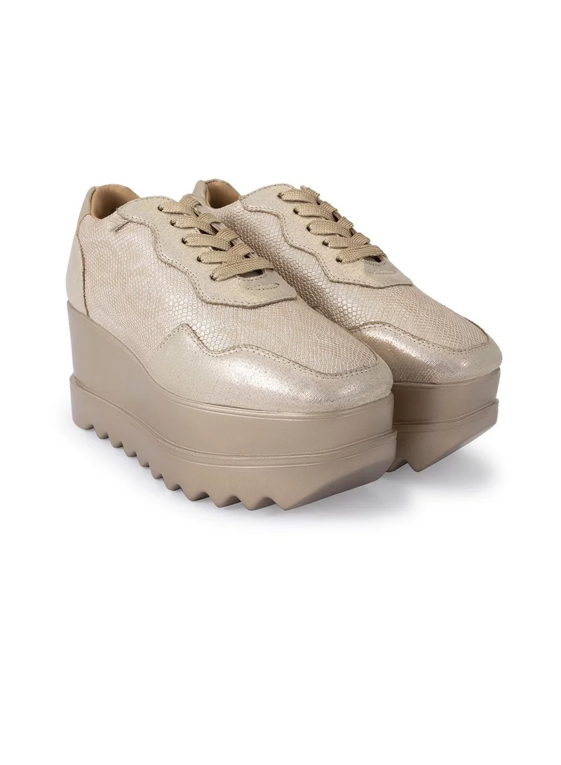 Anaar Anaar Groove Signature Wedge Sneakers, Womens Festive, Special Occasion and Partywear Premium Shoes