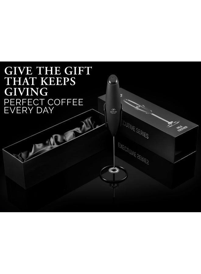 Zulay Kitchen Executive Series Milk Frother Wand - Upgraded And Improved Stand - Ideal Coffee Gift - Coffee Frother Handheld Foam Maker For Lattes - Electric Milk Frother Handheld For Cappuccino  - Image 3