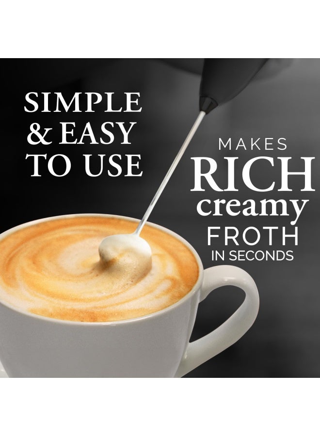 Zulay Kitchen Executive Series Milk Frother Wand - Upgraded And Improved Stand - Ideal Coffee Gift - Coffee Frother Handheld Foam Maker For Lattes - Electric Milk Frother Handheld For Cappuccino  - Image 2