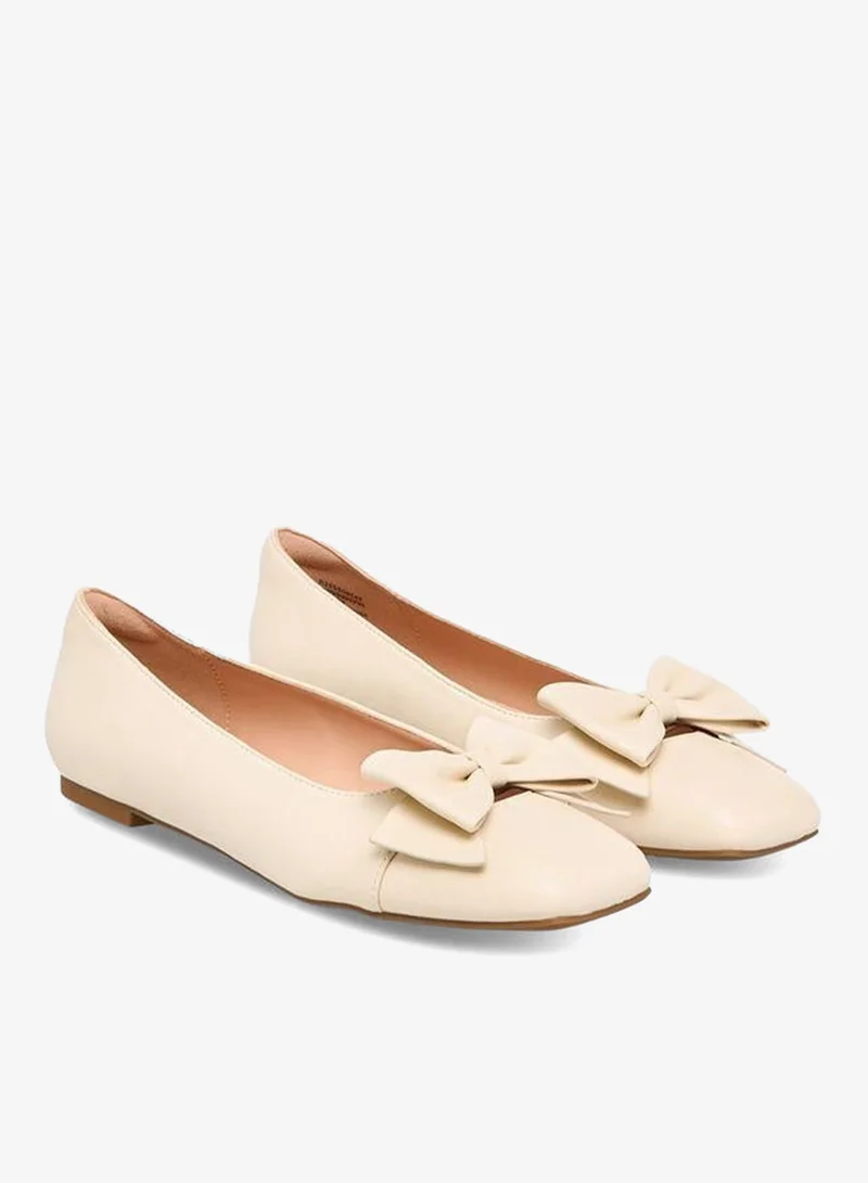Celeste Women's Bow Detail Slip-On Ballerina Shoes