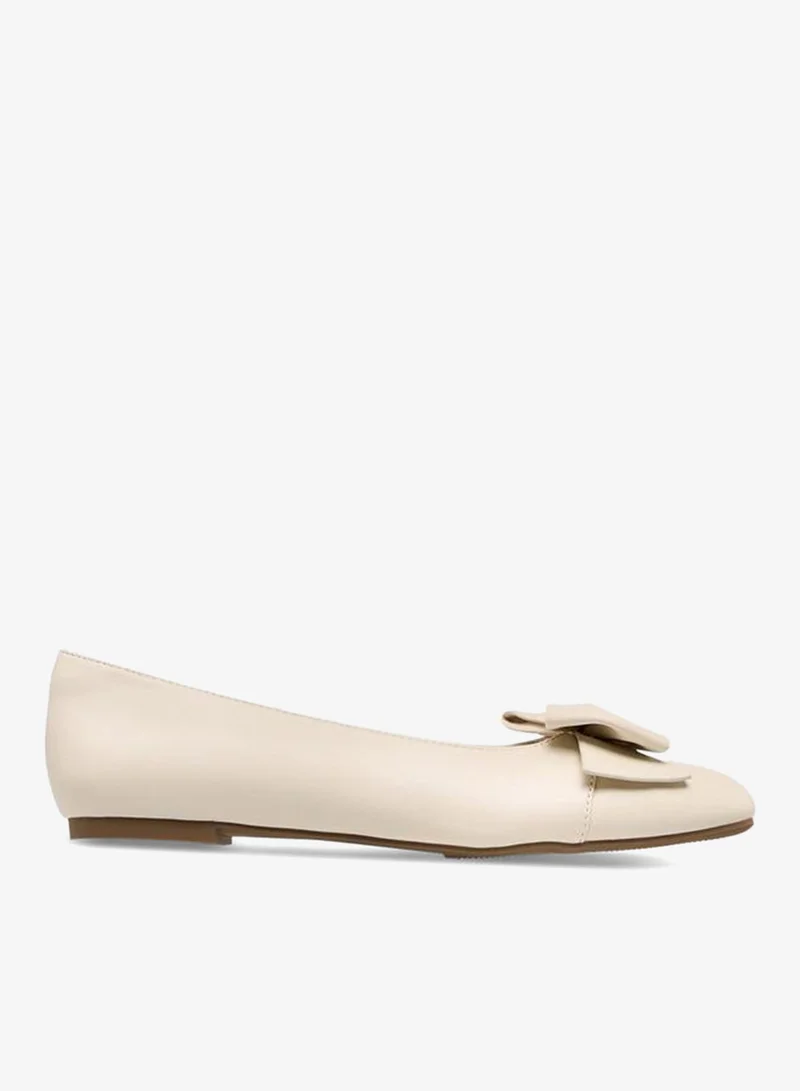 Celeste Women's Bow Detail Slip-On Ballerina Shoes
