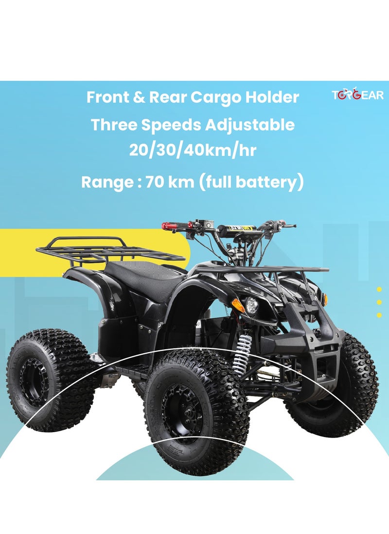Lovely Baby - Top Gear TG 450 Electric Quad Bike for Adults, 60V 500W Motor with 3-Speed Adjustment, Disc Brakes, Dual Suspension, LED Lights, and 70KM Range  - Orange - Image 1