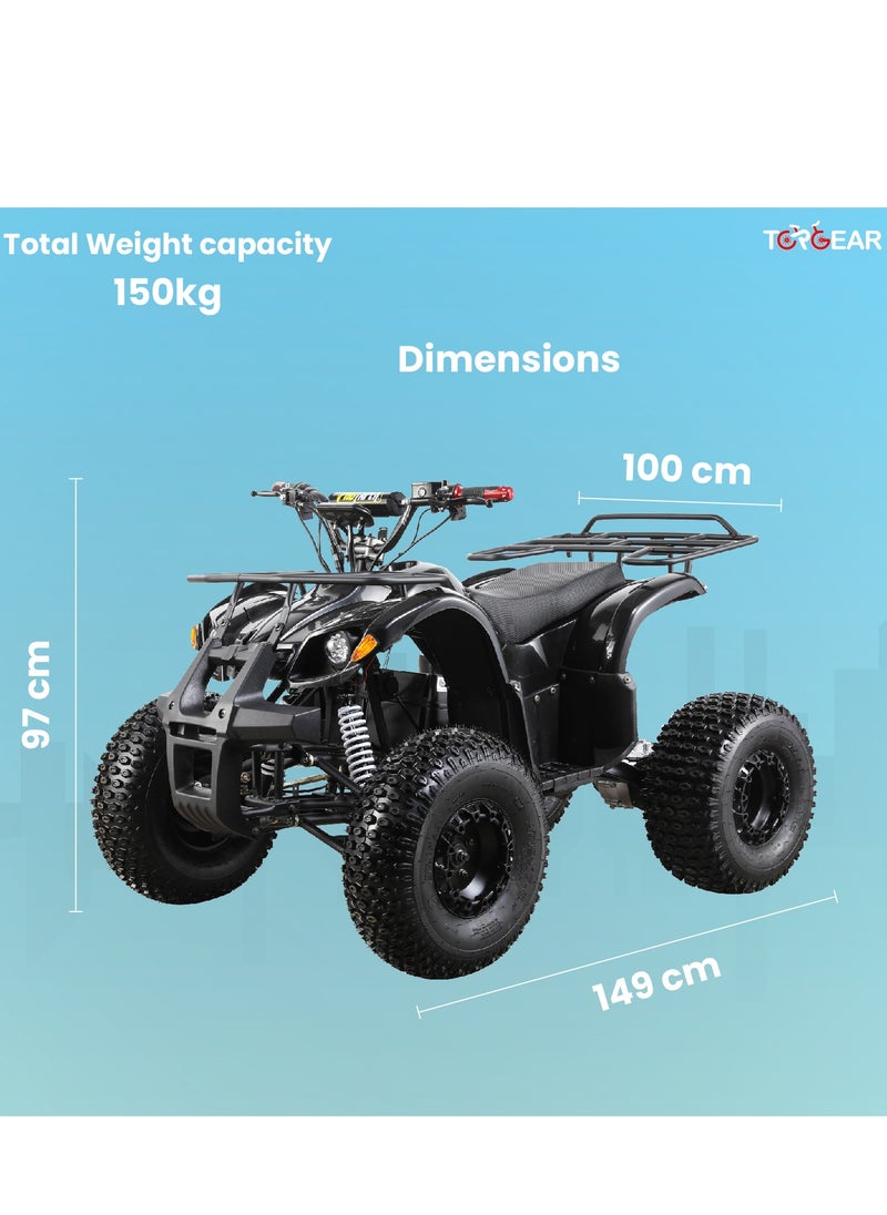 Lovely Baby - Top Gear TG 450 Electric Quad Bike for Adults, 60V 500W Motor with 3-Speed Adjustment, Disc Brakes, Dual Suspension, LED Lights, and 70KM Range  - Orange - Image 1