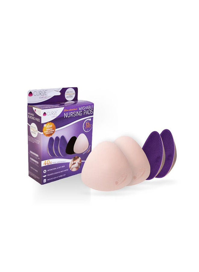 Curve - Essential Plus 4 Washable Nursing Pads Night Purple - Image 1