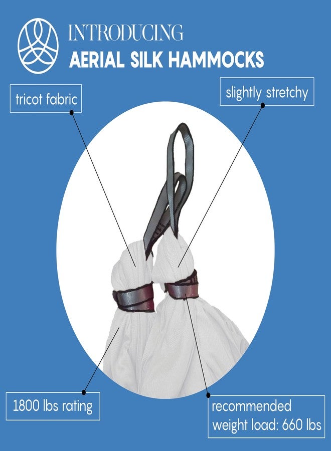 aum active Aerial Yoga Hammock - Premium Aerial Silk Yoga Swing for Antigravity Yoga, Inversion Exercises, Improved Flexibility & Core Strength - Extension Straps, Carabiners and Pose Guide Included - Image 2