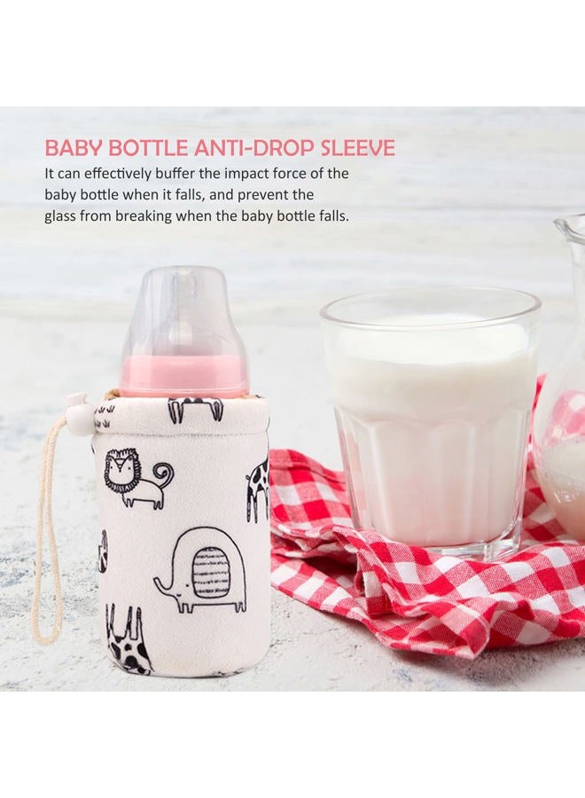 Healifty Baby Bottle Sleeves Warm Baby Bottle Cover Glass Bottles Insulator Sleeve Feeder Bottle Keep Warm Holder 240ml - Image 4