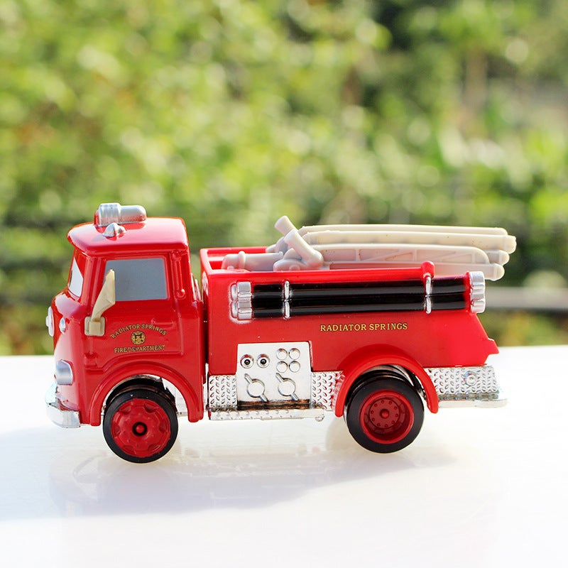 Car Story 2 Alloy Red Fire Truck Children's Toy Car Model Alloy Racing Car Story(Little Red Fire Truck) - Image 4