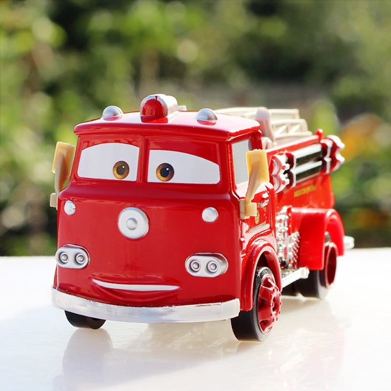 Car Story 2 Alloy Red Fire Truck Children's Toy Car Model Alloy Racing Car Story(Little Red Fire Truck) - Image 3