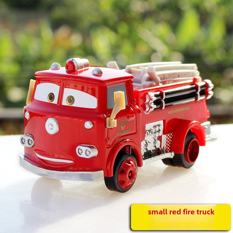 Car Story 2 Alloy Red Fire Truck Children's Toy Car Model Alloy Racing Car Story(Little Red Fire Truck) - Image 1