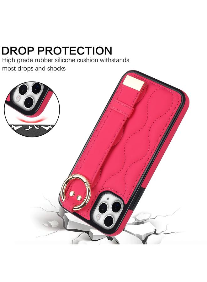 Zaboon Case For iPhone 11 Pro Non-slip Full Coverage Ring PU Phone Case with Wristband - Image 2