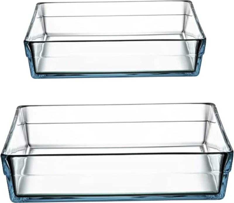 Paşabahçe Premium Double Pyrex Baking Tray 2 Pieces Rectangular Premium Pyrex Baking Tray
